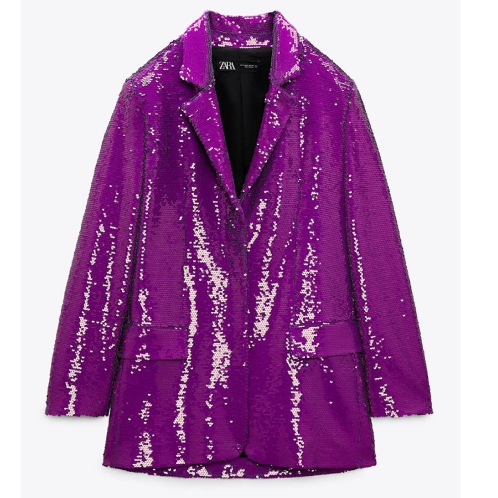 Zara Oversized Sequin Blazer